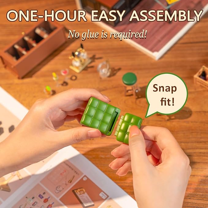 House Building Set Toys Playset with LED Suitable for Mini Figures Construction Toys Diorama